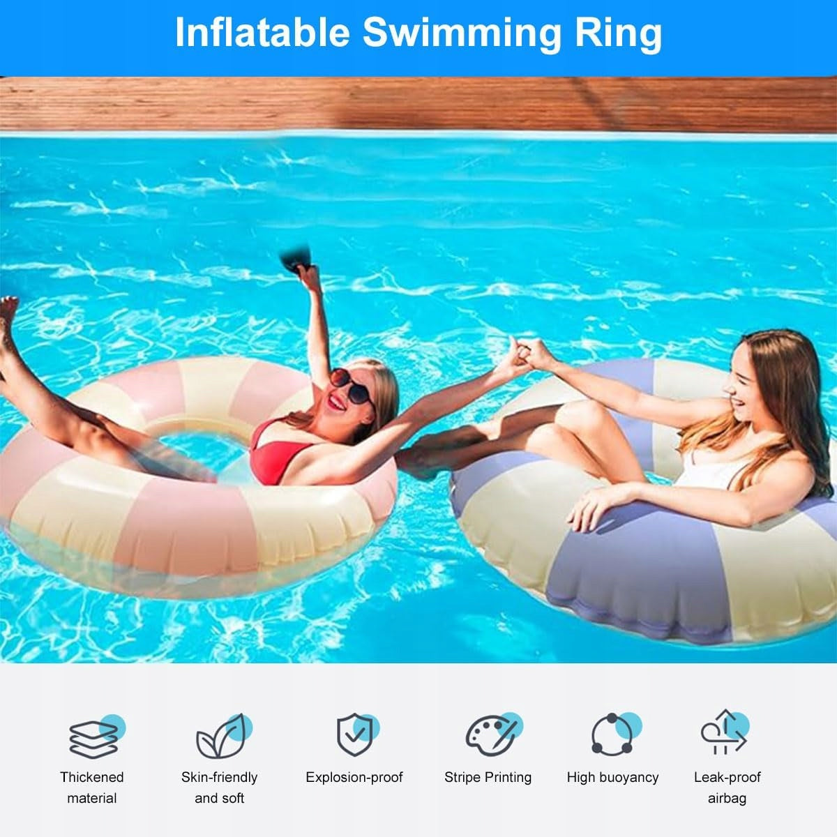ADULT SWIMMING WHEEL 2 PCS INFLATABLE RETRO POOL Brand no brand