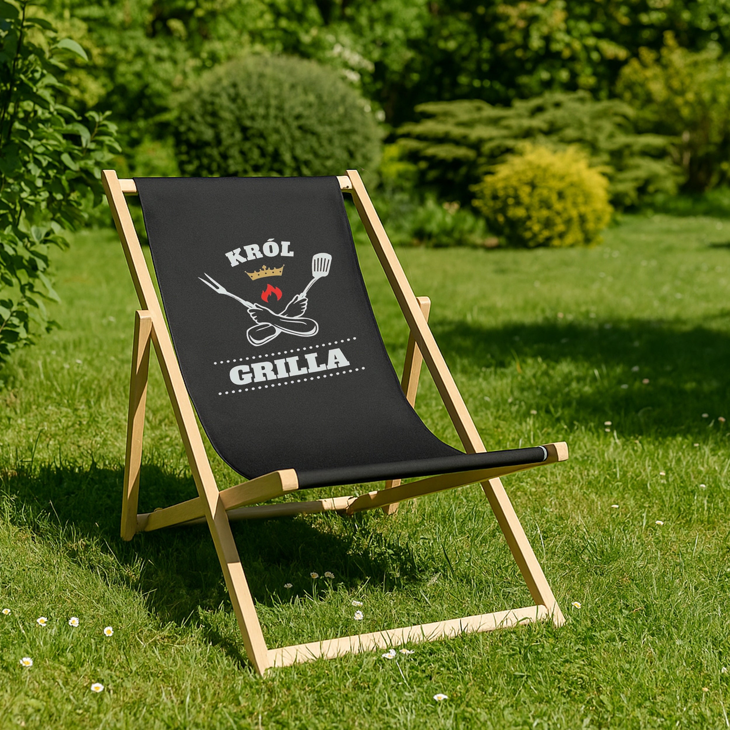 ADVERTISING LOUNGER WITH ANY LOGO PRINT PHOTO NAME WOODEN ARTWORK Manufacturer code LEZAK_TWOJ_NADRUK_2
