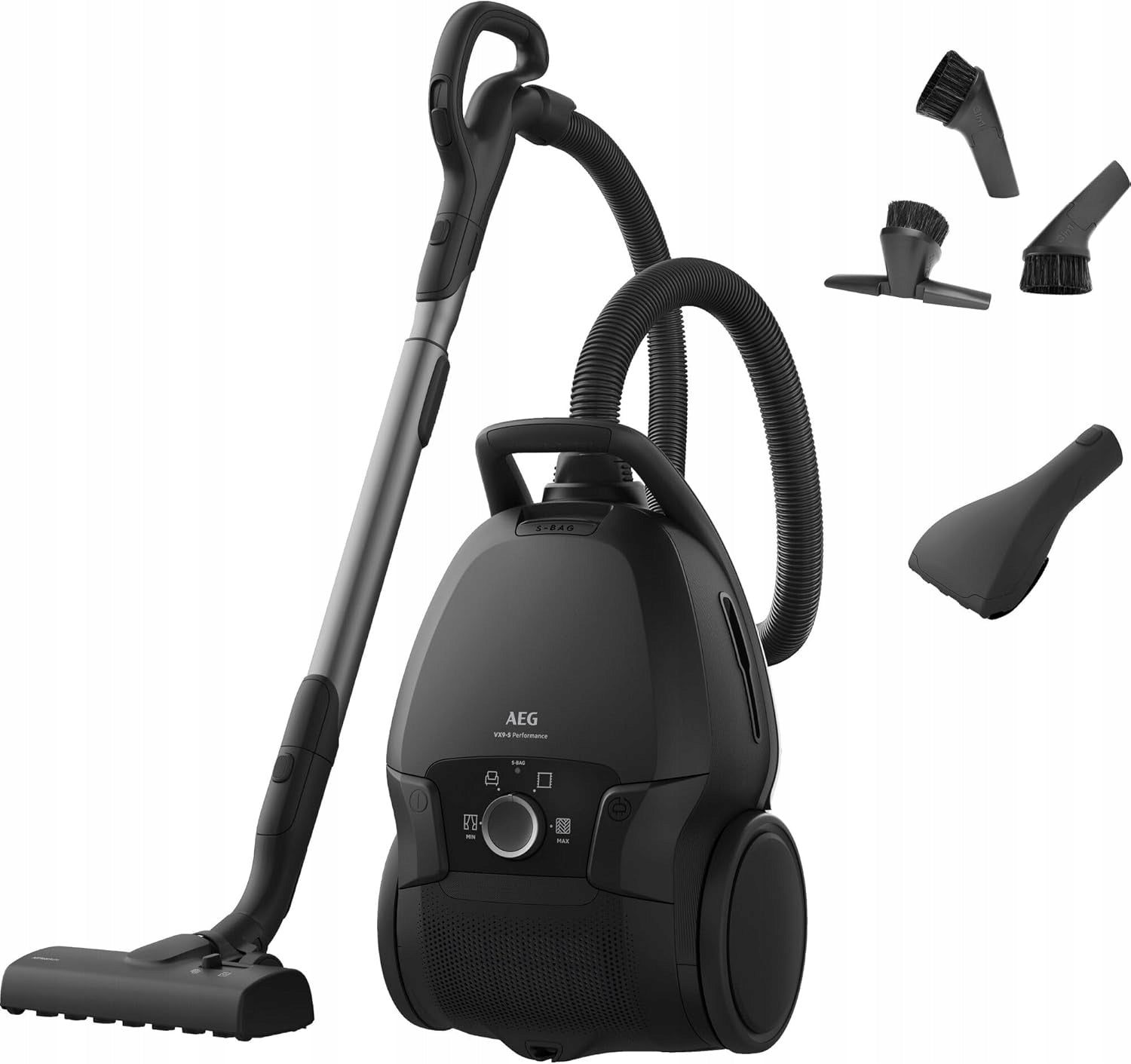 AEG VX9-5-EBR HEPA Bagged Vacuum Cleaner 69dB Nozzle AllFloor 12m 5L