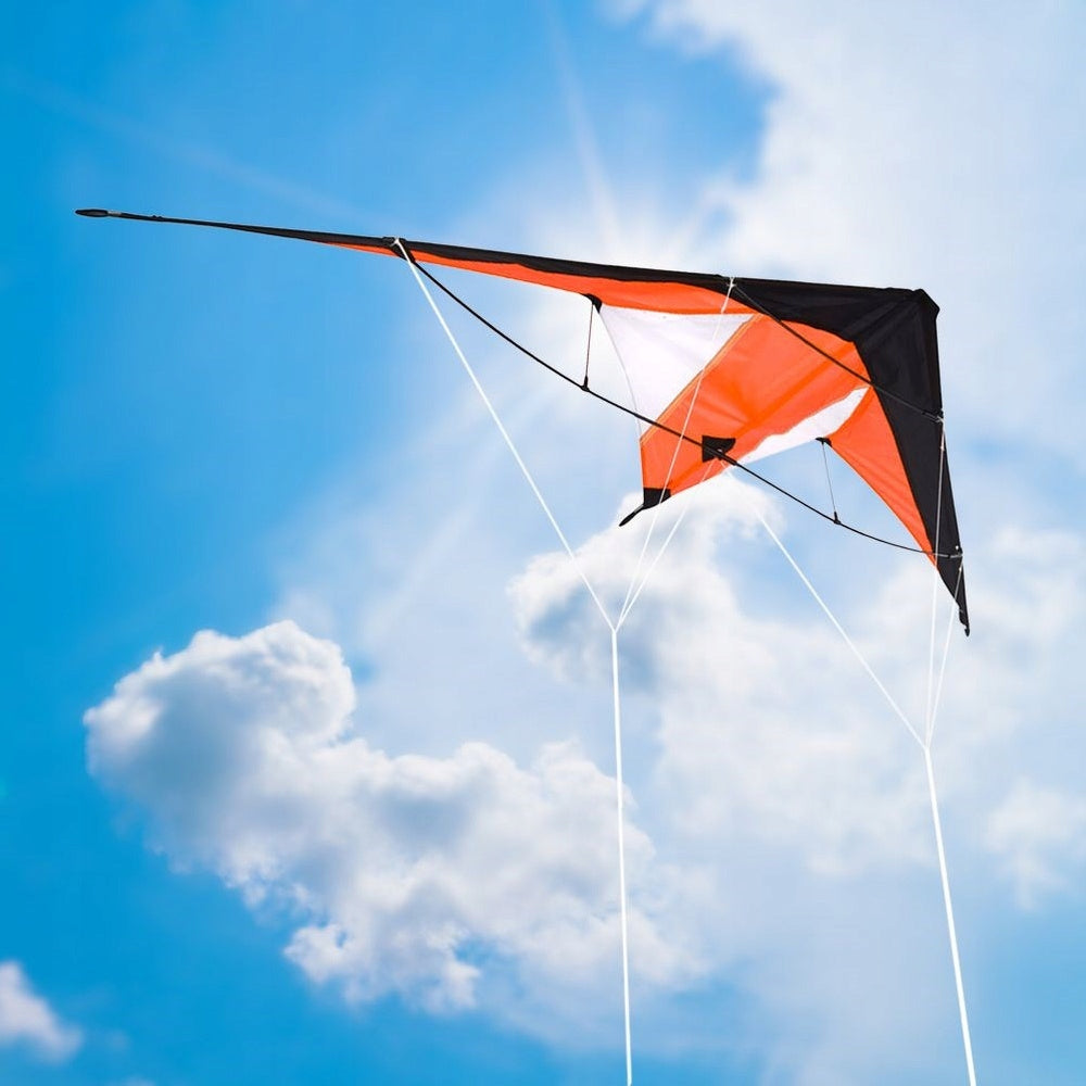 AEROBATIC kite for children adults large with rope orange 120x50 Packaging status original