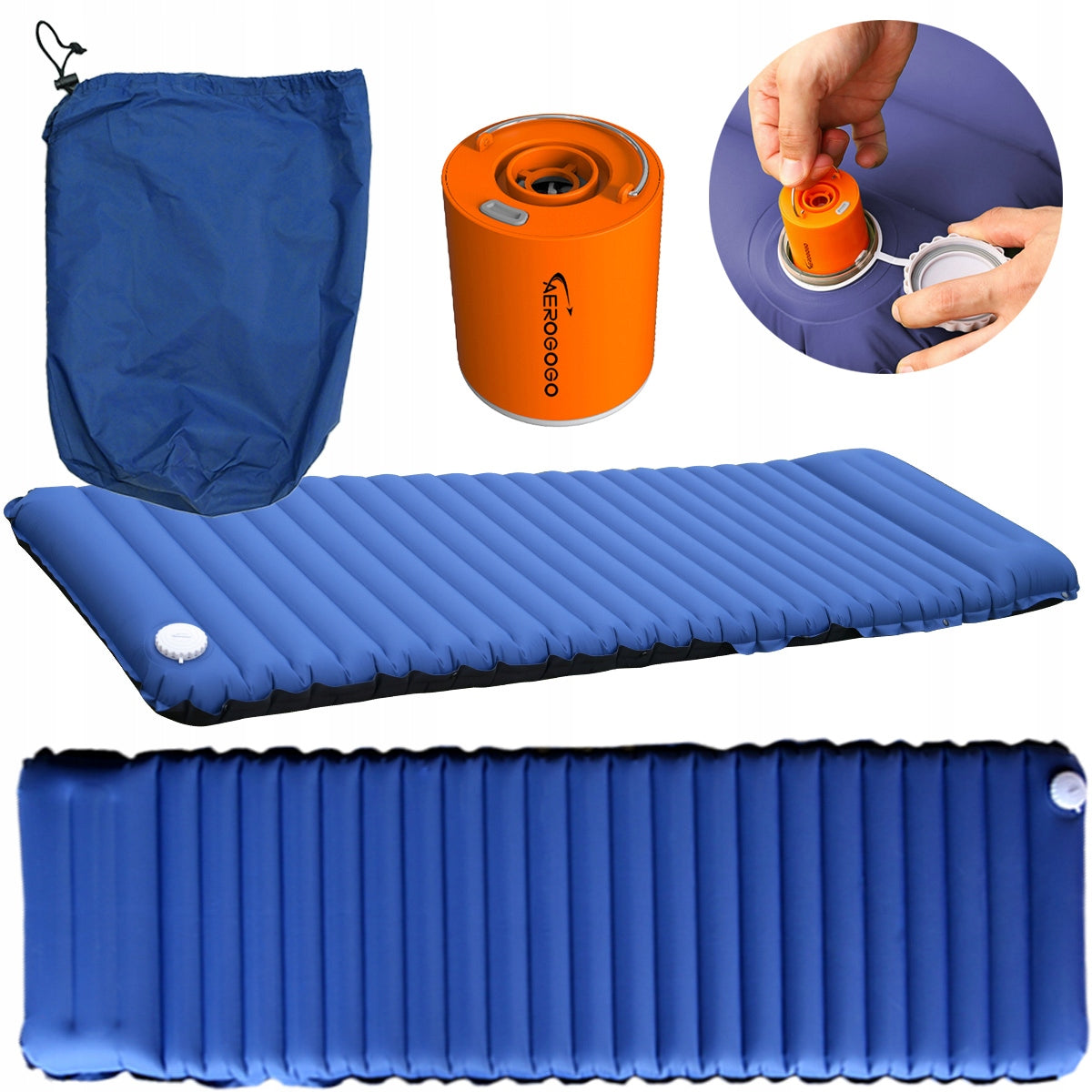 AEROGOGO GM4-01 MATTRESS with pump automatically inflatable 1 person for camping