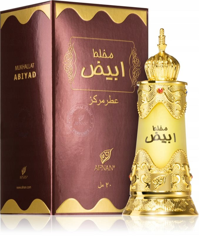 AFNAN MUKHALLAT ABIYAD PERFUMED OIL 20ML