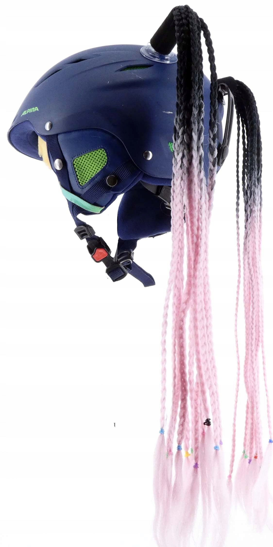 AFRICAN BRAID FOR HELMET 68CM SUCTION CUP MOUNT POLYESTER PENDANT Color other
