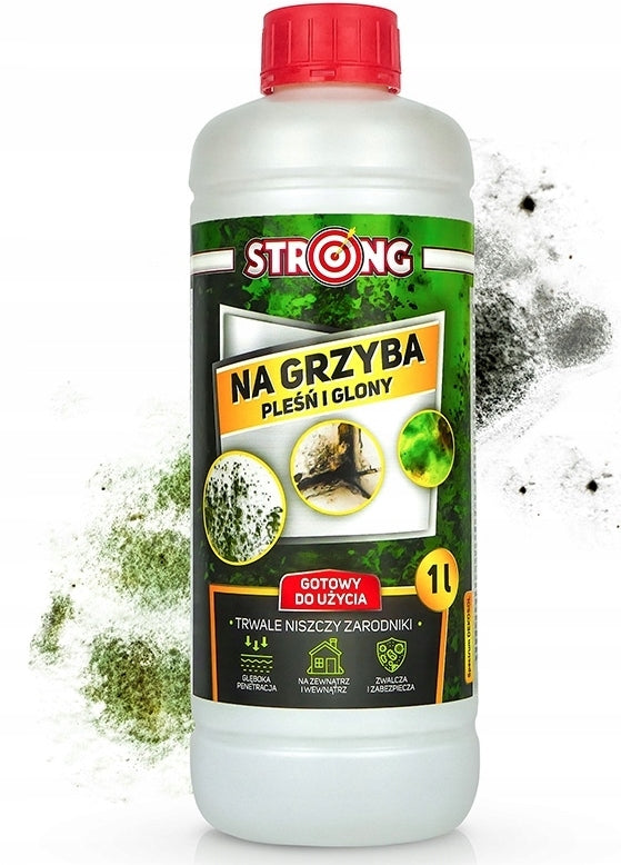 AGENT FOR FUNGUS MOLD ALGAE. LIQUID PROTECTING WALLS AND PLASTERS STRONG 1L