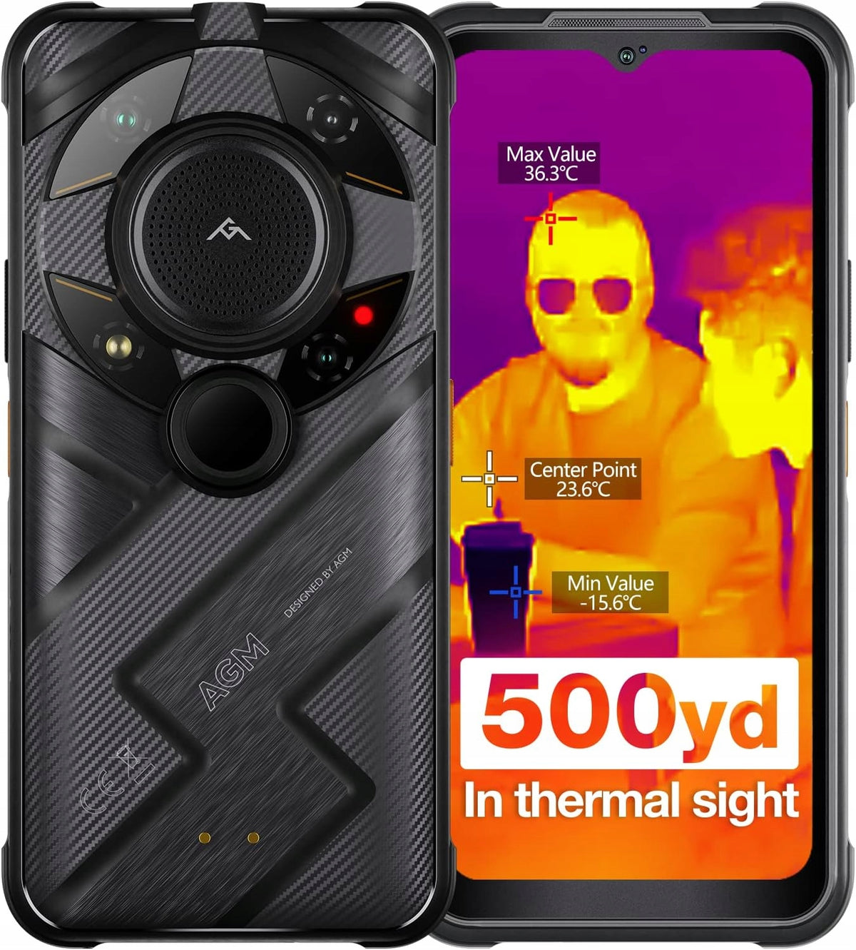 AGM G2 Guardian Rugged Smartphone,12GB 256GB, 6.58" FHD-Black