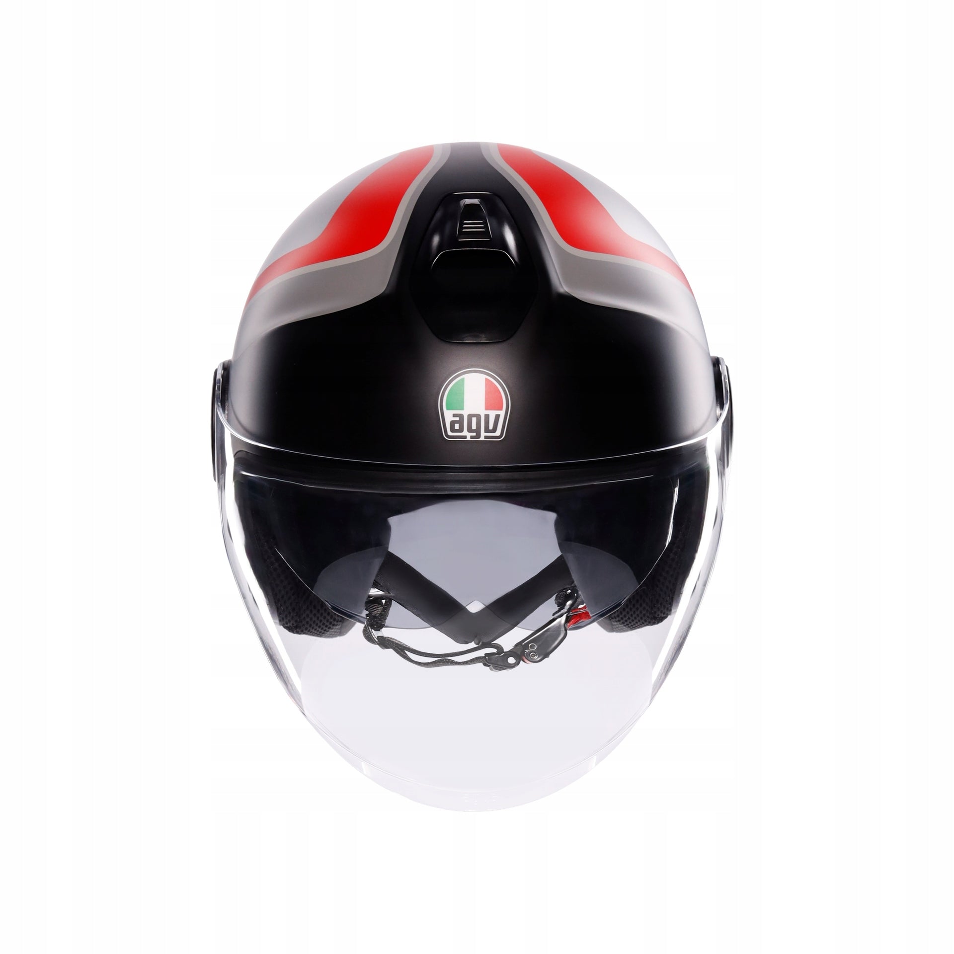 AGV Eteres Scaglieri Open Helmet Gray/Red Matt L European type approval ECE R22-06