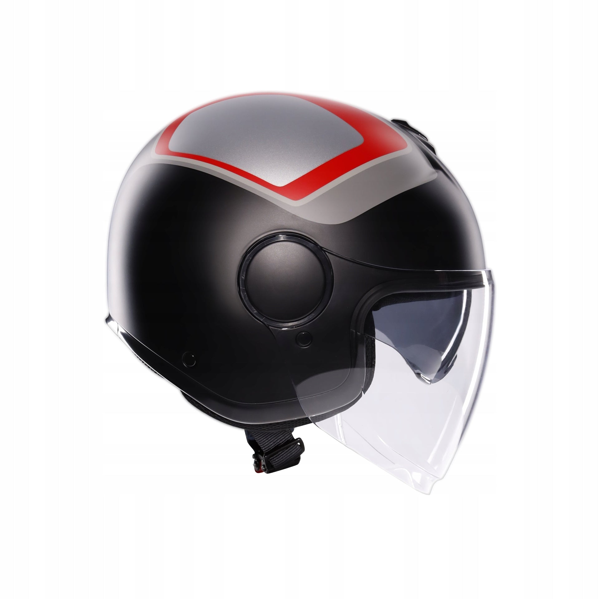 AGV Eteres Scaglieri Open Helmet Gray/Red Matt L Size L