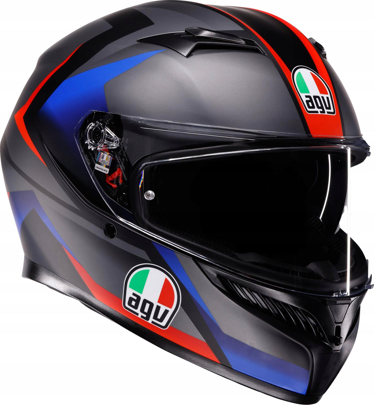 AGV K-3 S Striga helmet Matt Black/Blue/Red E2206