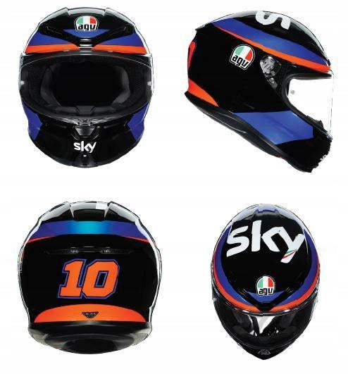 AGV K6 S Marini Sky Racing Team 2021 S Visor Features double glass enhanced scratch resistance