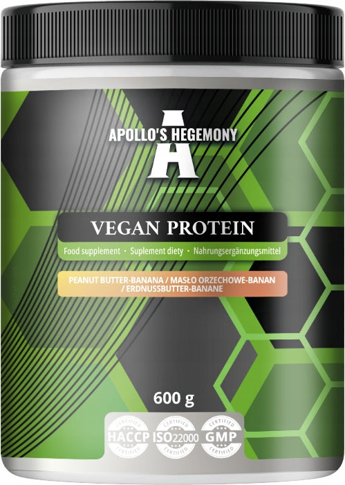 AH Vegan Protein 600g - vegan protein, taste peanut butter with banana
