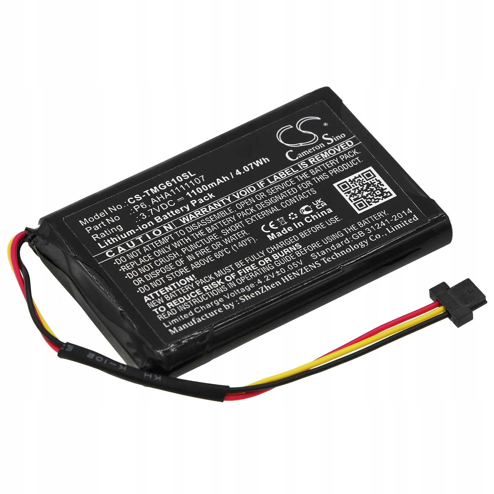 AHA1111107 Battery for TomTom Go 610 Go 620 Essential Navigator 6