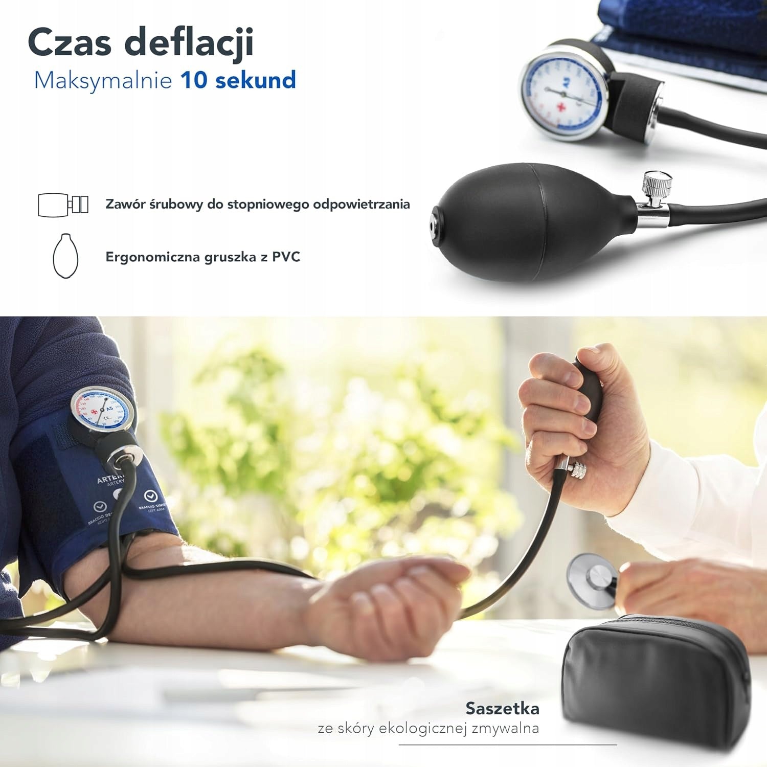 AIESI Professional Handheld blood pressure monitor with flat stethoscope Brand Aiesi