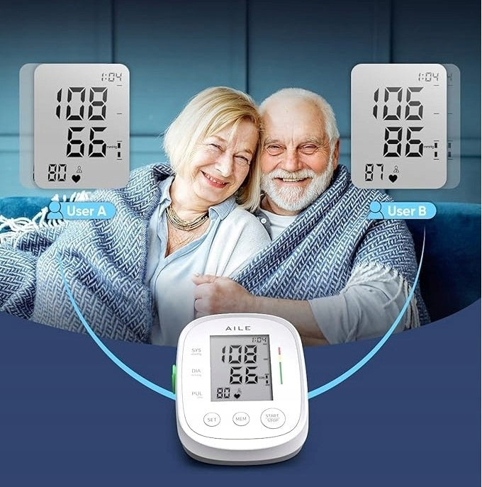 AILE X5 LCD shoulder electric blood pressure monitor large cuff 99 readings Packaging status original