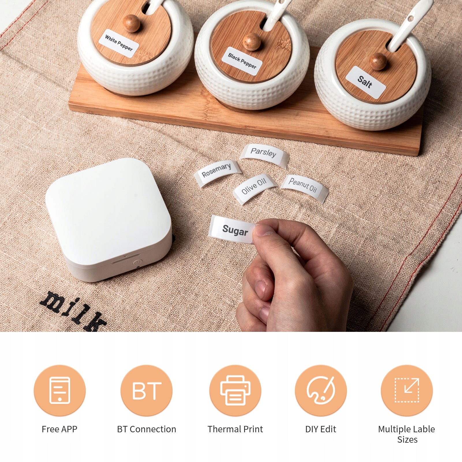 AIMO Q30 Mini Ket Thermal Label Machine Printer in JS