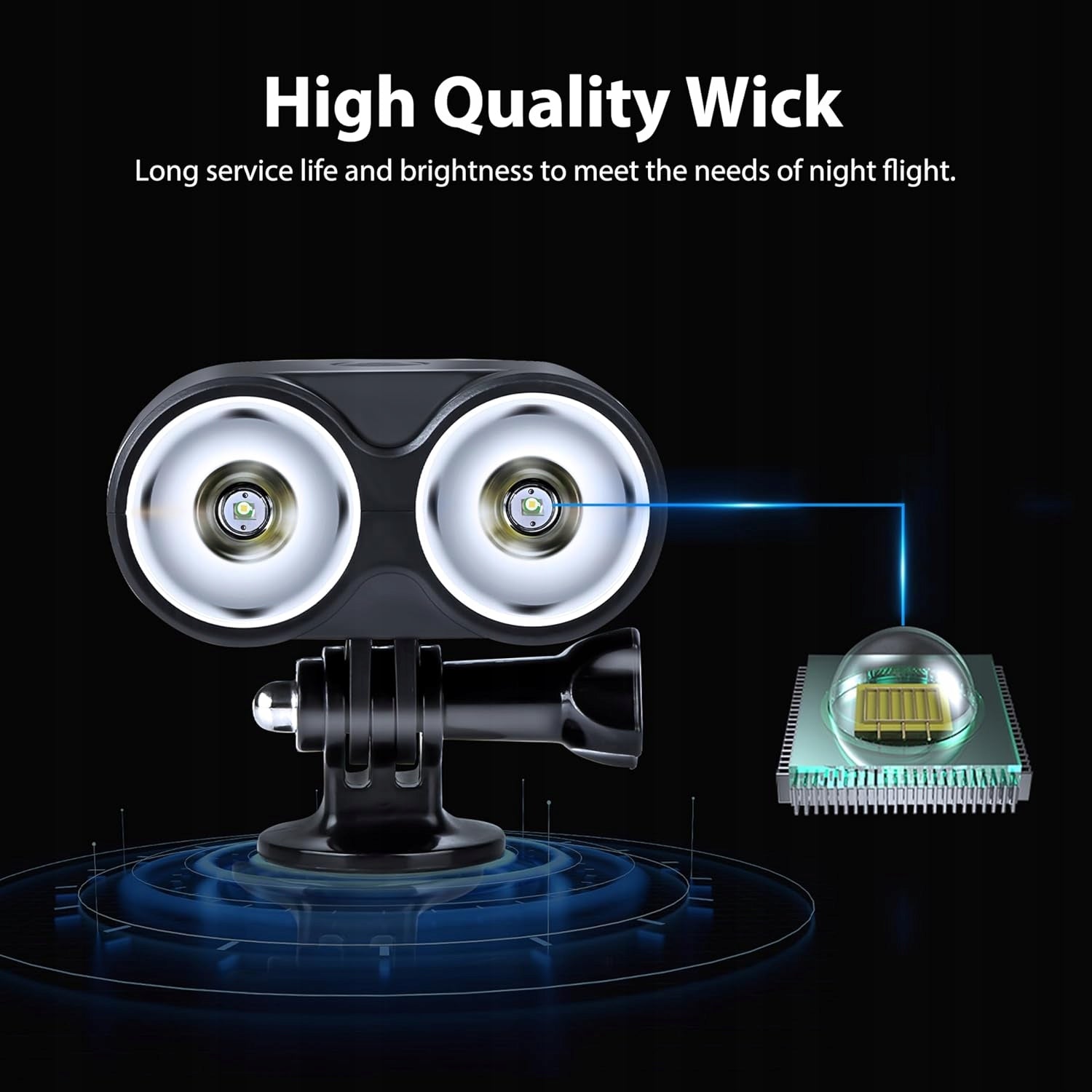 AIR 3S NIGHT LIGHTS WITH ACTION CAMERA EXTENSION BRACKET FOR DJI AIR 3/3S Batteries included yes
