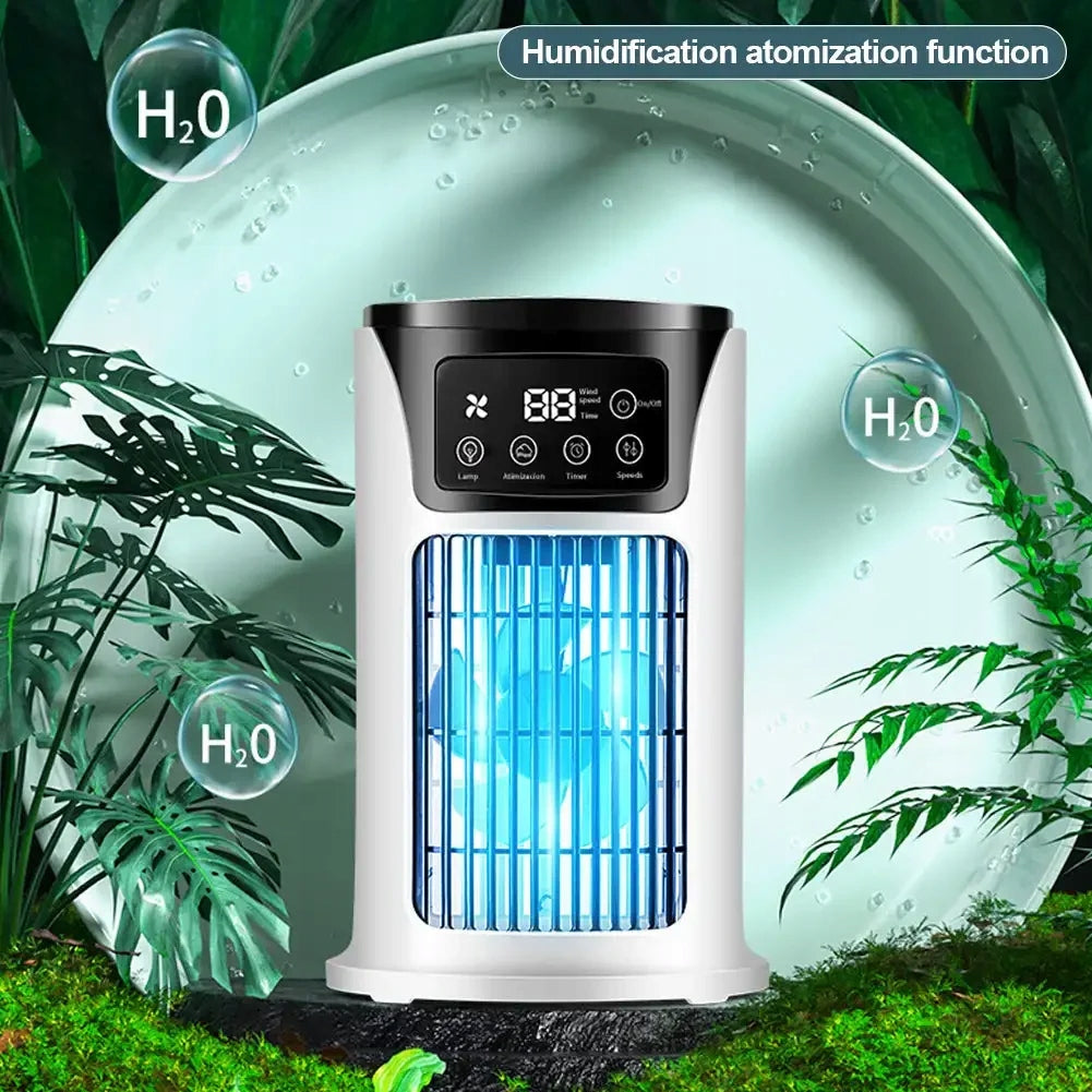 AIR CONDITIONER MINI PORTABLE ROOM WATER FAN ICE FAN Dominant color white