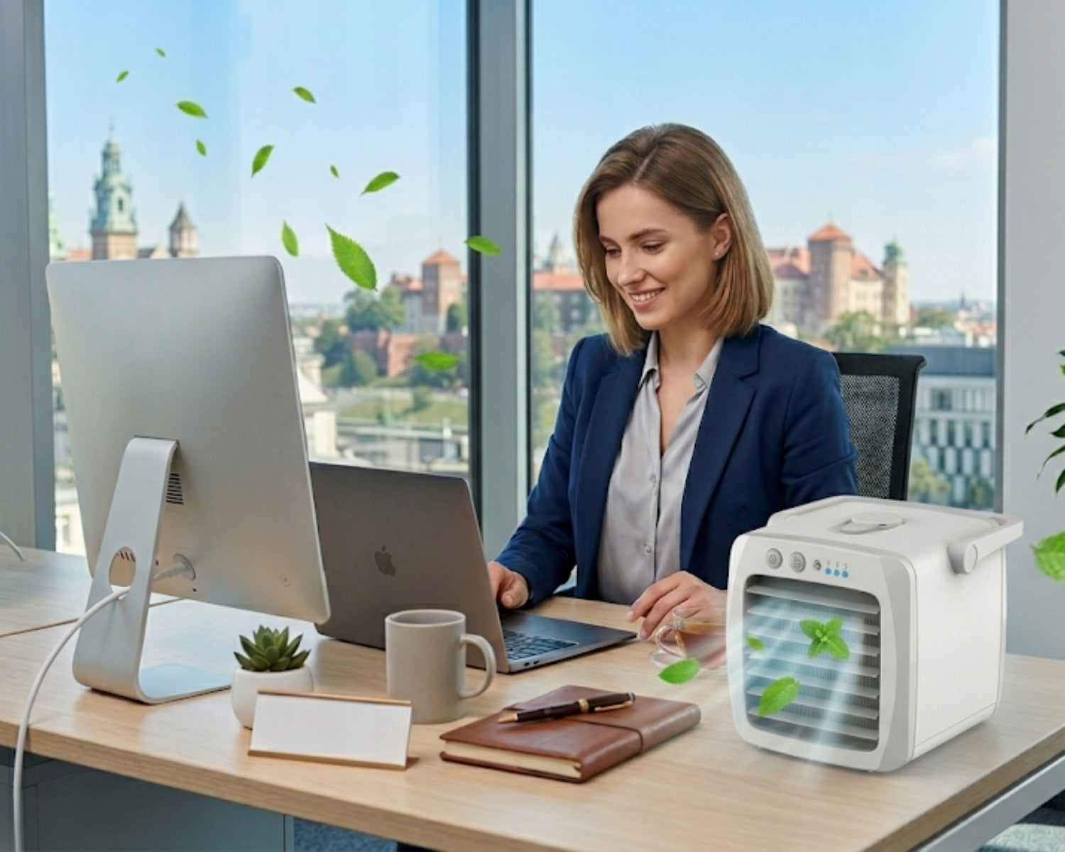 AIR CONDITIONER PORTABLE DESK AIR CONDITIONER WATER QUIET FAN FOR USB 3IN1 Model SF5GBDF6+2HBGT