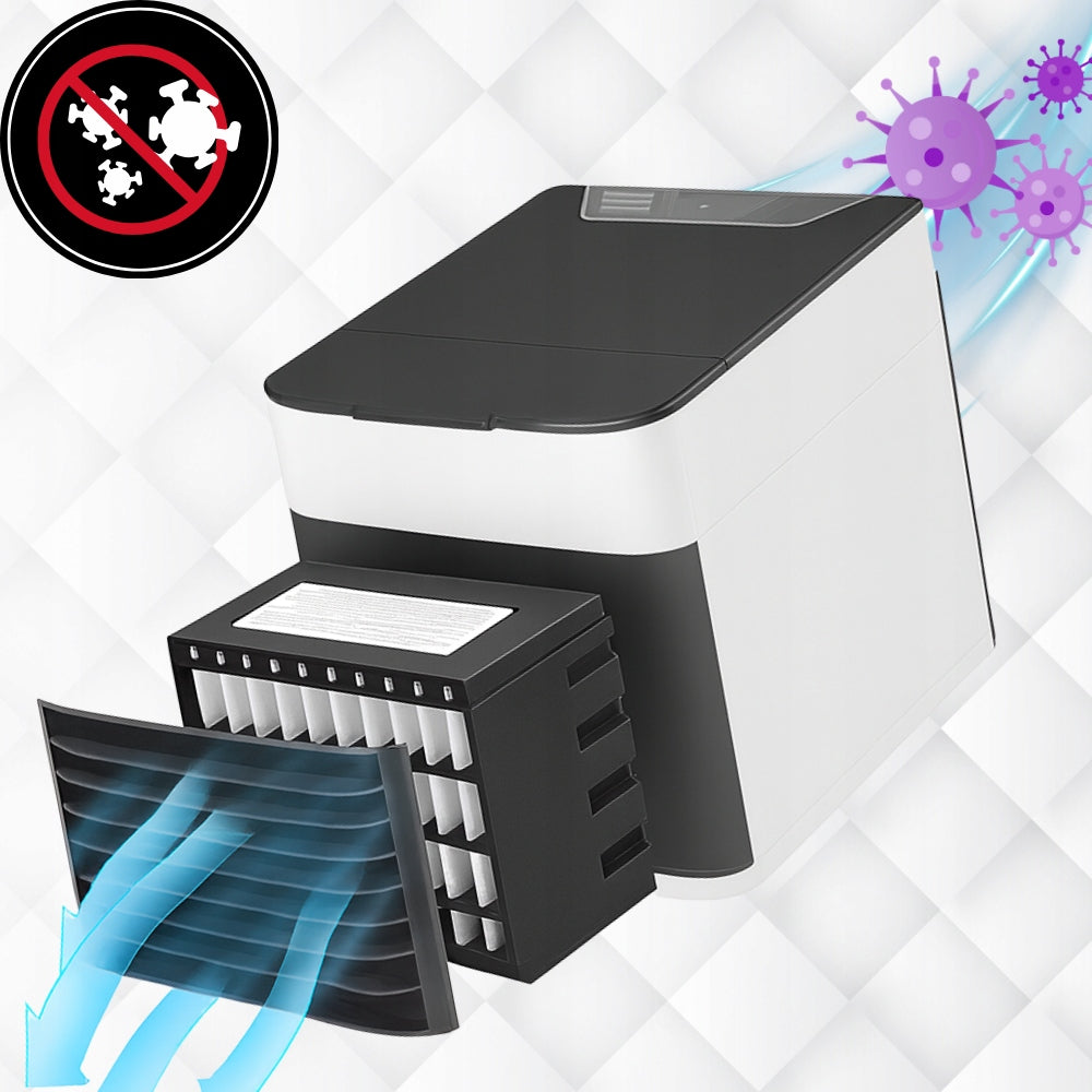 AIR CONDITIONER PORTABLE DESK WINDMILL FOR WATER AND ICE 3IN1 USB LED FAN Brand MatMay