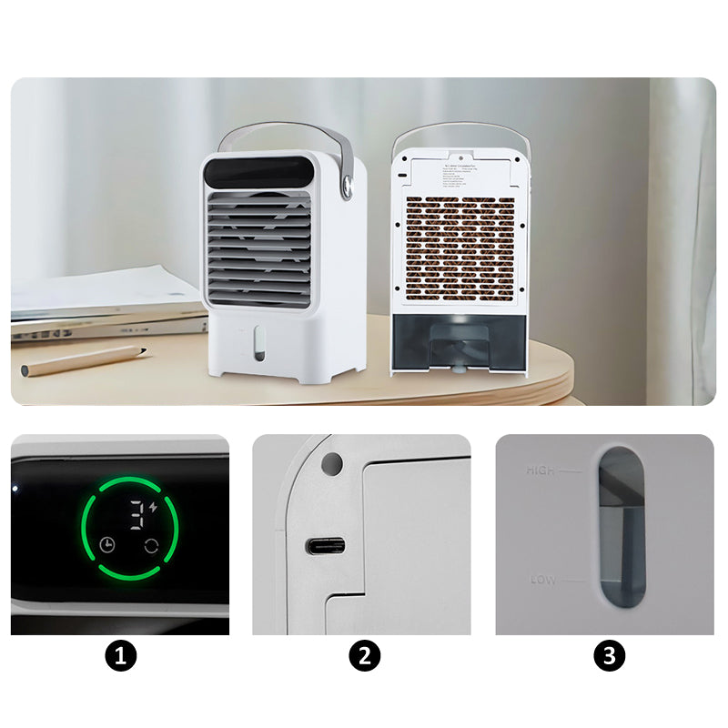 AIR CONDITIONER PORTABLE FAN COOLS DESK Model H4202