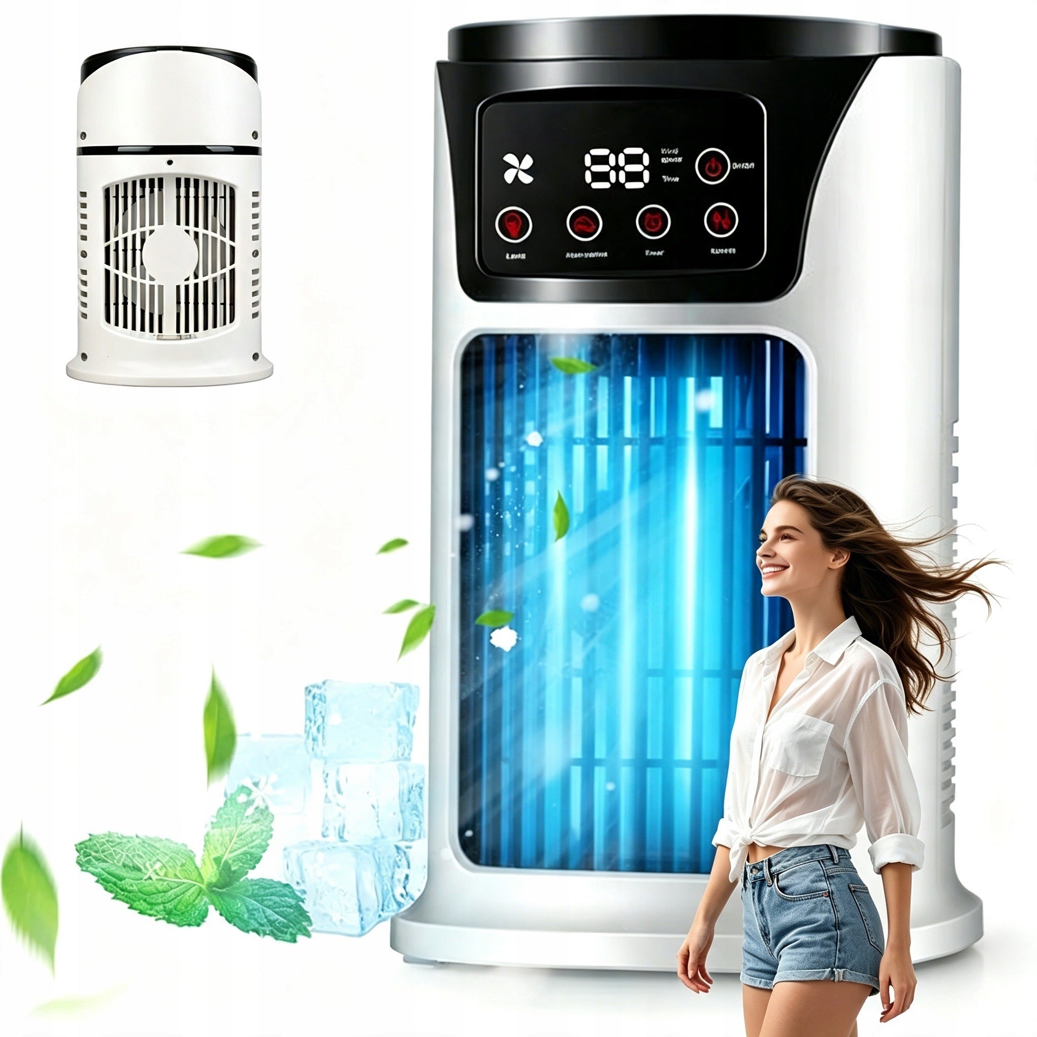 AIR CONDITIONER PORTABLE USB MINI COOLING FAN 6 GEARS FOR HOME OFFICE