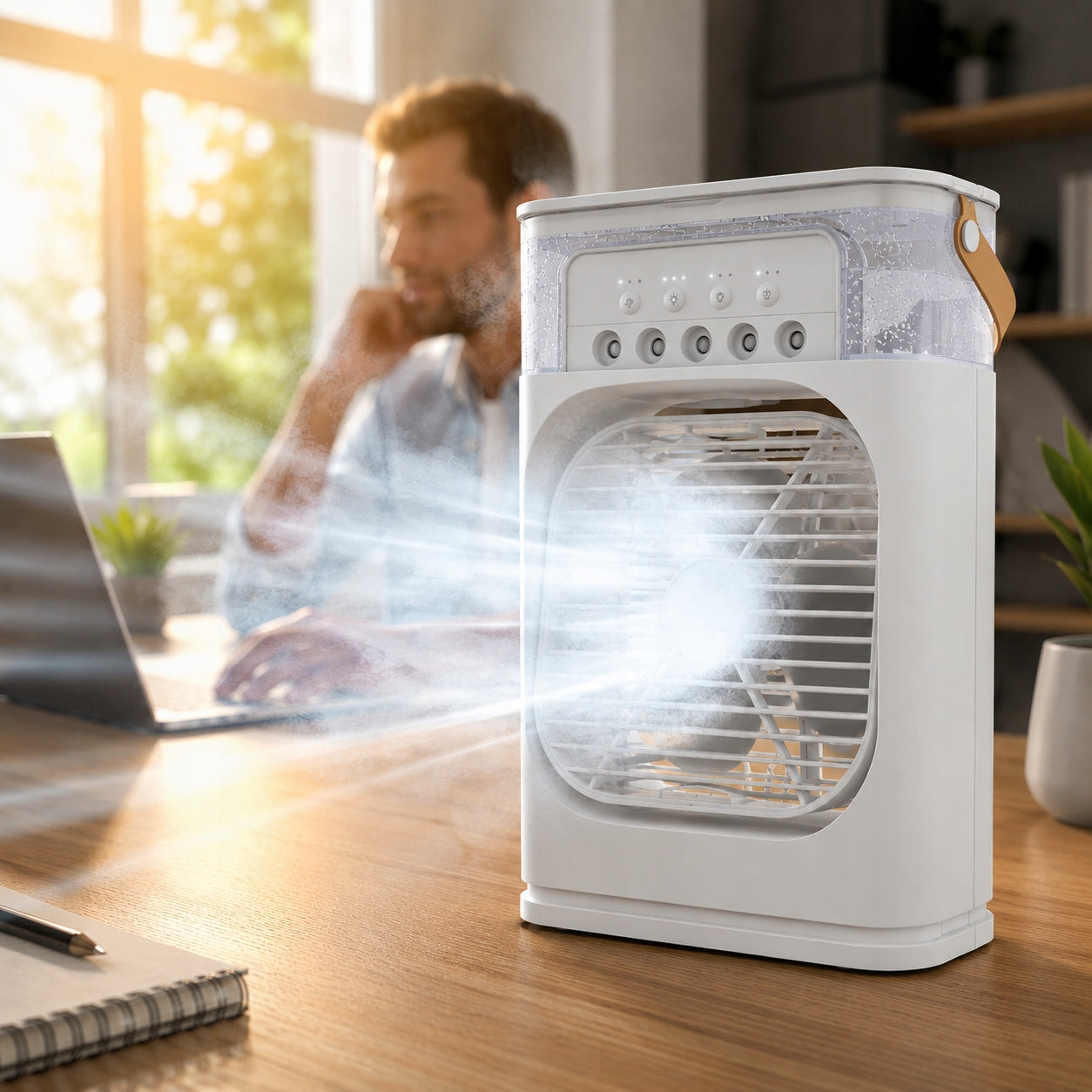 AIR CONDITIONER USB FAN WITH HUMIDIFIER MIST 3 GEARS TIMER Brand no brand