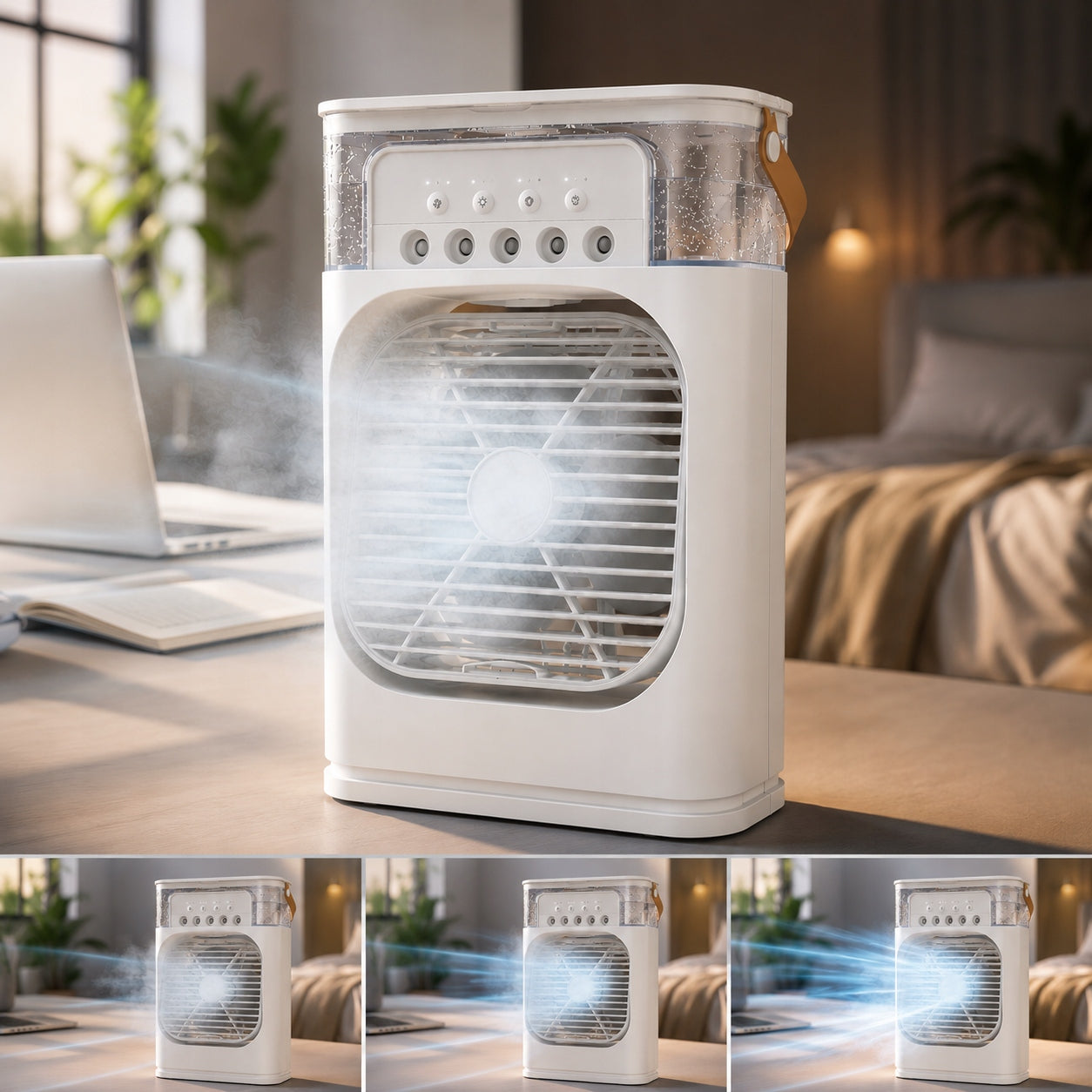 AIR CONDITIONER USB FAN WITH HUMIDIFIER MIST 3 GEARS TIMER Model NAWILŻACZ WIATRAK