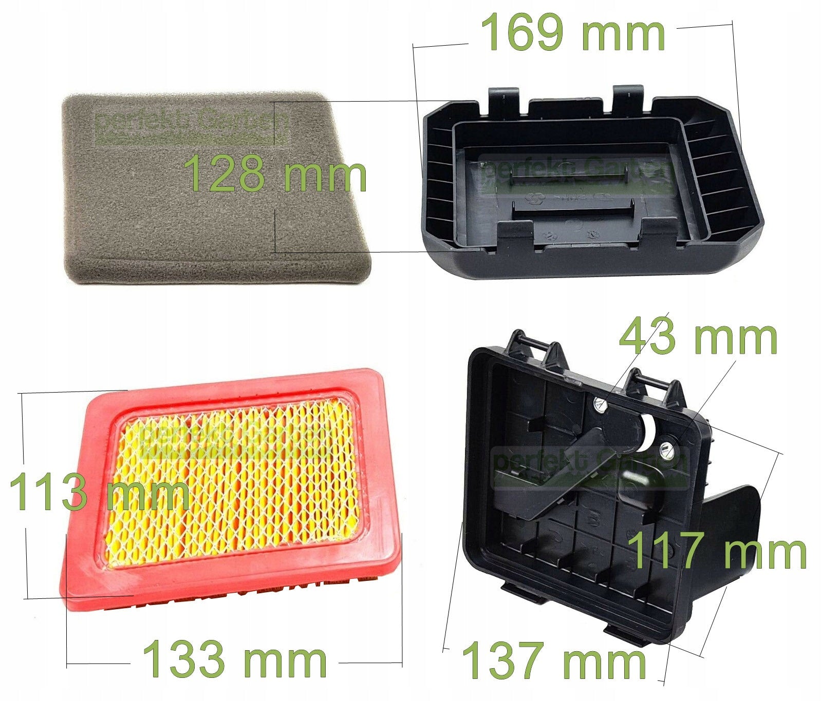 AIR FILTER HOUSING AIR FILTER FOR LONCIN 1P61FC 1P65FC 1P70FC Manufacturer code 180020597-0001TEX1