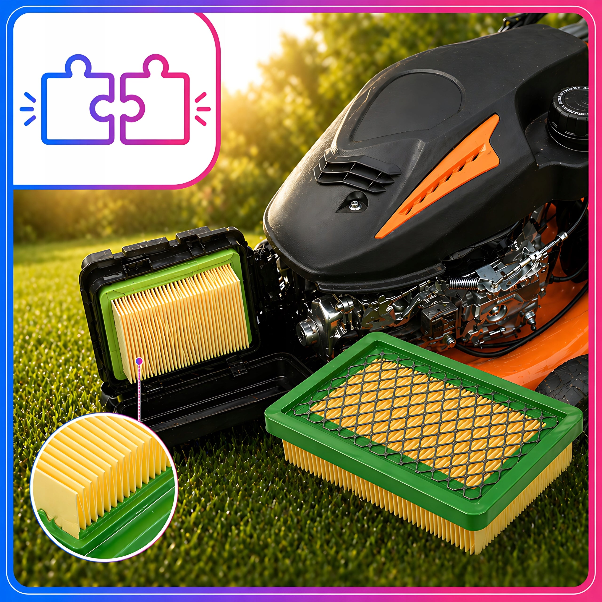 AIR FILTER MOWERS NAC T375 T475 T575 T675 S510 LS46 115x99x29x22mm Brand totalstore