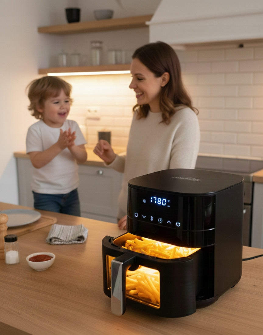 AIR FRYER 2000W 6L AIRDWELLER 8 PROGRAMS BLACK Bowl volume 6 l