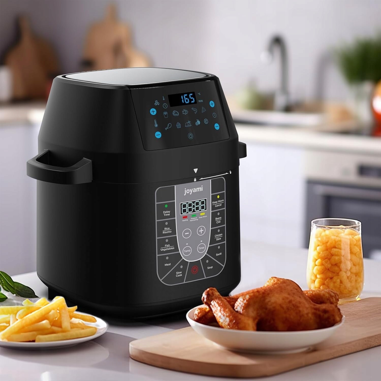 AIR FRYER AND ELECTRIC PRESSURE COOKER 2IN1 JOYAMI 6 L MULTICOOKER MANY FUNCTIONS Manufacturer code JYL010