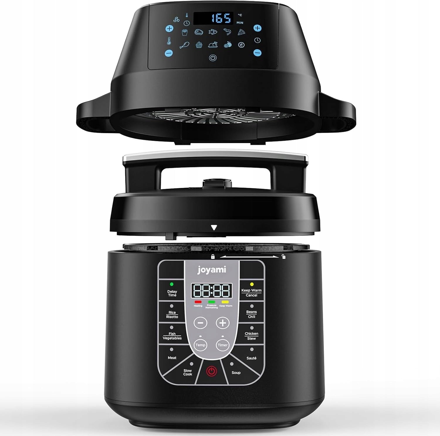 AIR FRYER AND ELECTRIC PRESSURE COOKER 2IN1 JOYAMI 6 L MULTICOOKER MANY FUNCTIONS