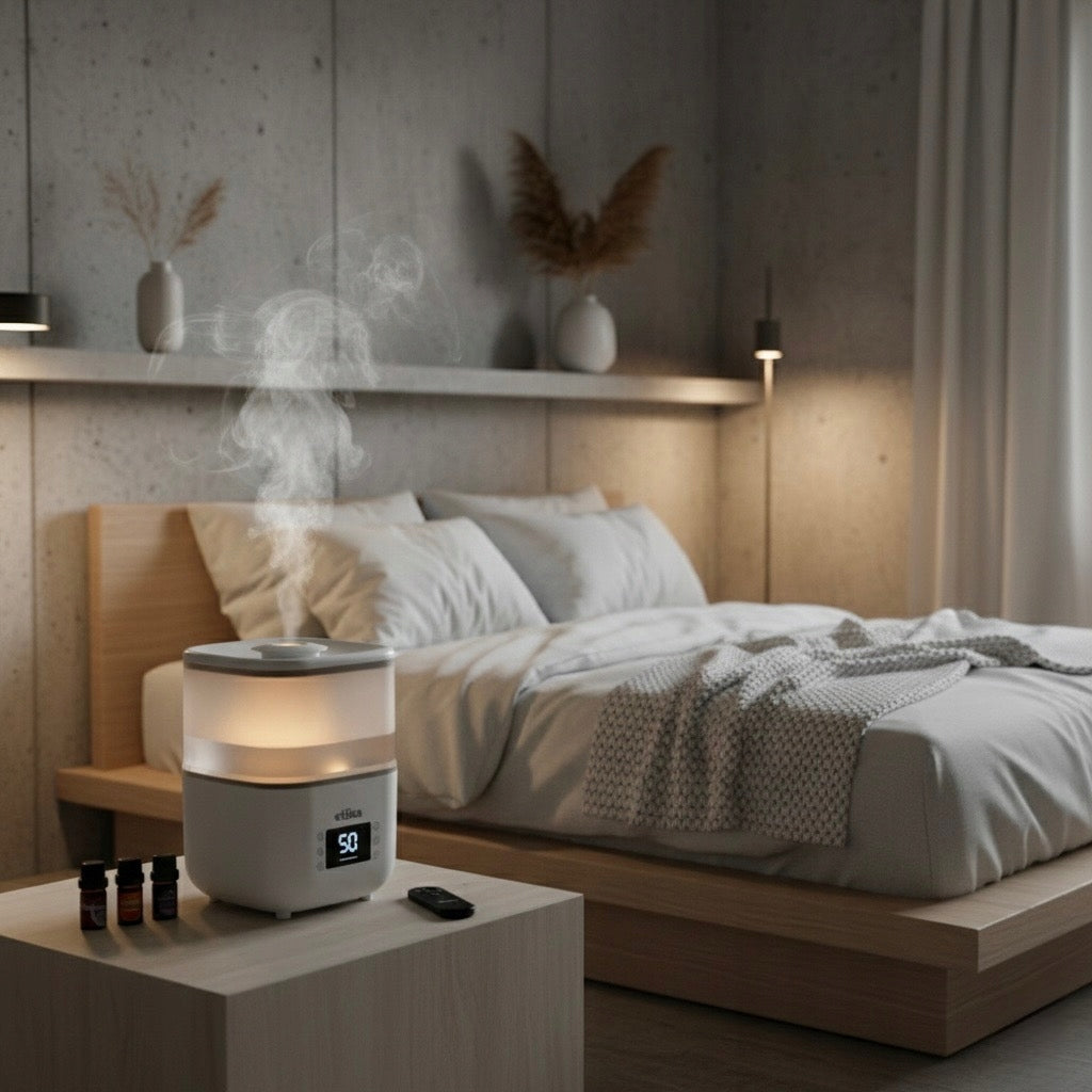 AIR HUMIDIFIER 3in1 4L HYGROMETER AROMATHERAPY DIFFUSER IONIZER OIL Performance 320 ml/h