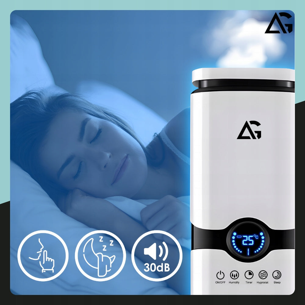 AIR HUMIDIFIER AROMATHERAPY DIFFUSER TIMER PILOT + 12x OILS Type ultrasonic humidifier