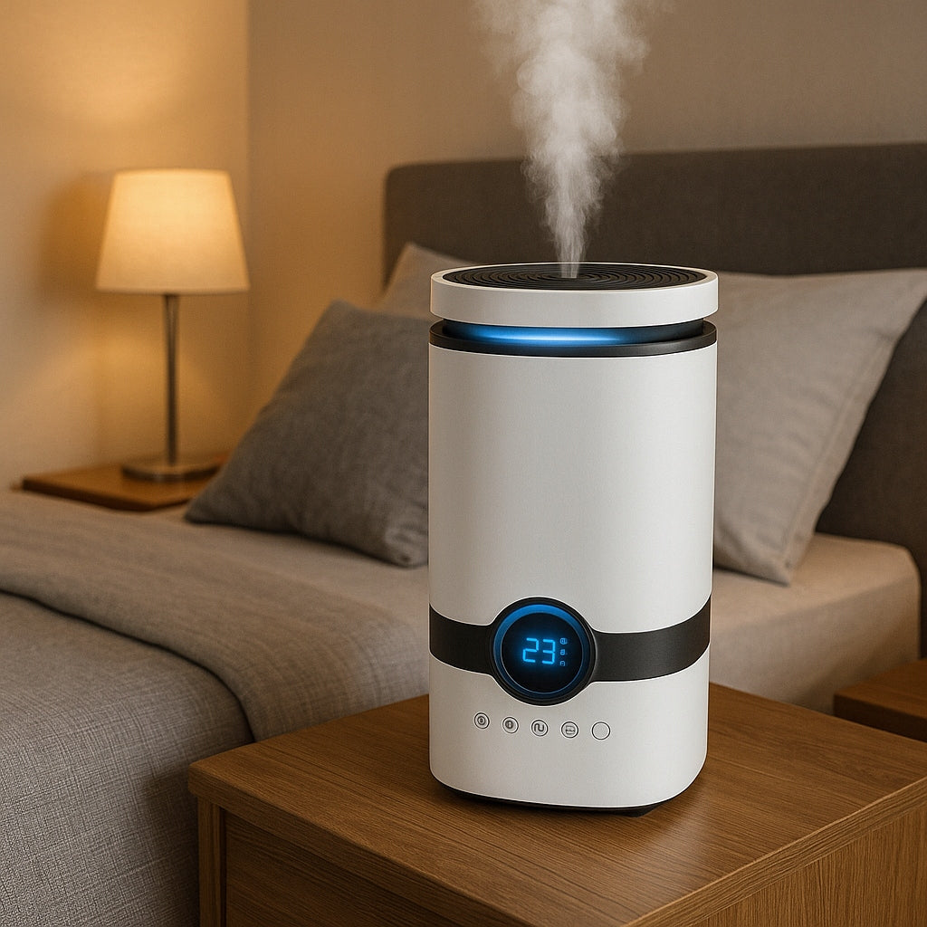 AIR HUMIDIFIER IONIZER AROMATHERAPY DIFFUSER FOR ALLERGY SUFFERERS 4.5L 3in1 Dominant color white