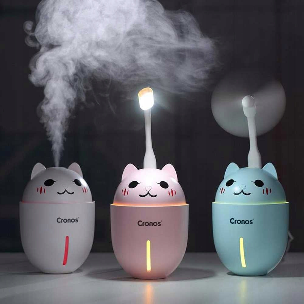 AIR HUMIDIFIER LED LIGHT WINDMILL KITTEN 3in1 Brand Cronos