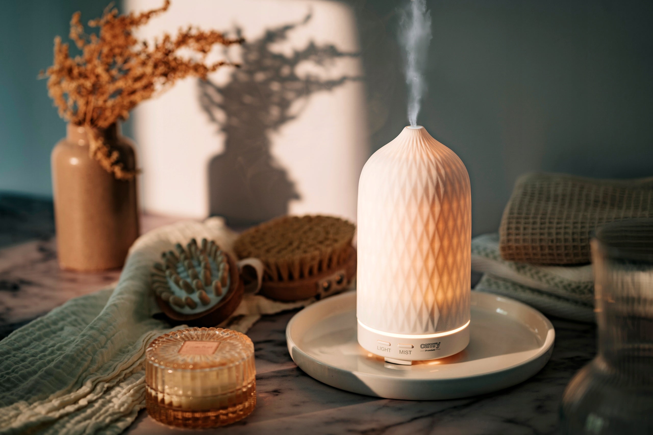 AIR HUMIDIFIER ULTRASONIC FRAGRANCE DIFFUSER AROMATHERAPY 3in1 CAMRY Water tank capacity 0.1 l