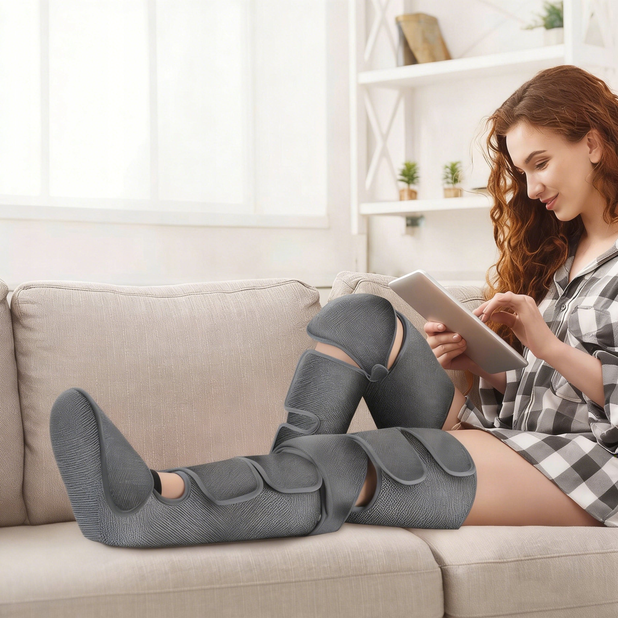 AIR LEG MASSAGER 3 MODS 5 INTENSITIES HEAT COMPRESSION 3D COMPASSES Packaging status original