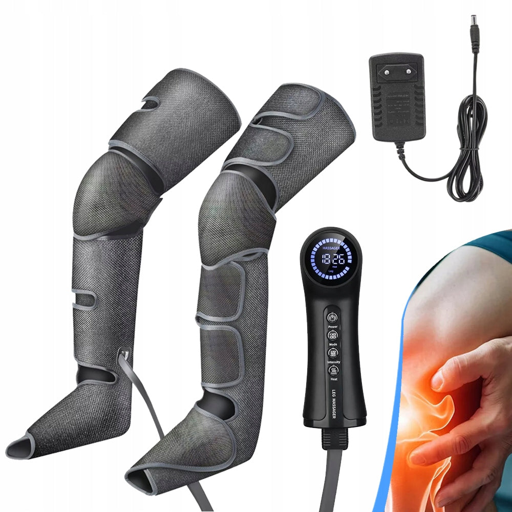 AIR LEG MASSAGER 3 MODS 5 INTENSITIES HEAT COMPRESSION 3D COMPASSES
