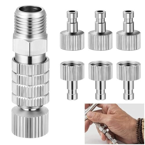 AIRBRUSH QUICK COUPLER ADAPTER 7 PCS FOR GUN WORKSHOP MALE Brand no brand