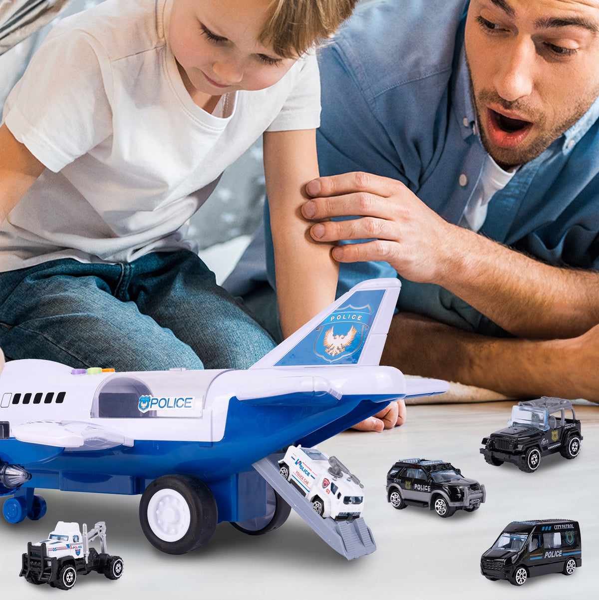AIRCRAFT OPENING INTERACTIVE PASSENGER TRANSPORT WITH VEHICLES POLICE Manufacturer code 111561