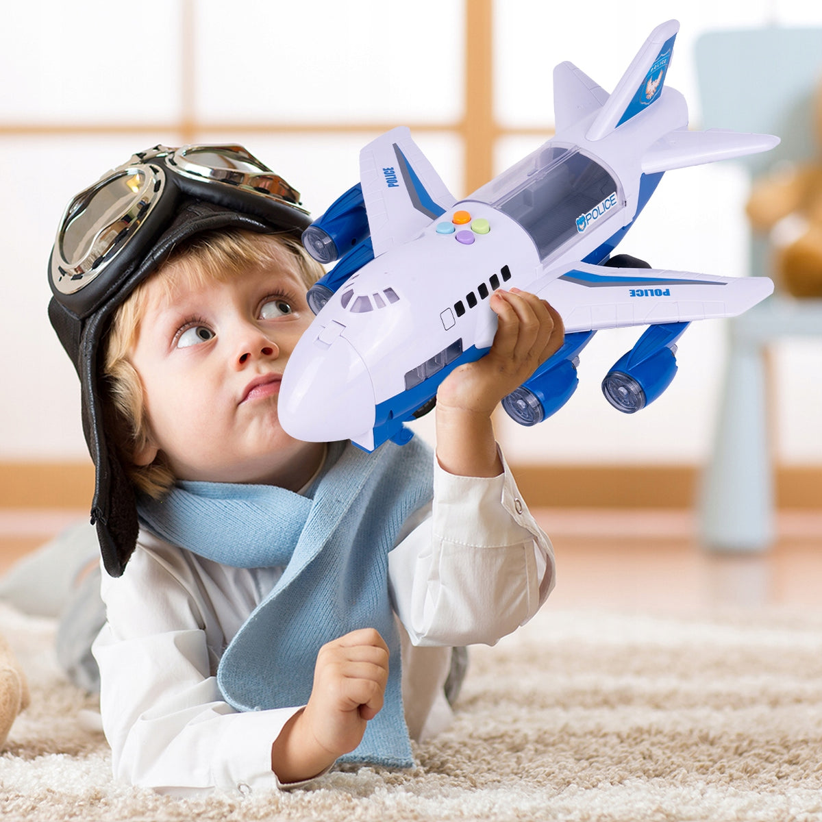 AIRCRAFT OPENING INTERACTIVE PASSENGER TRANSPORT WITH VEHICLES POLICE Packaging status original