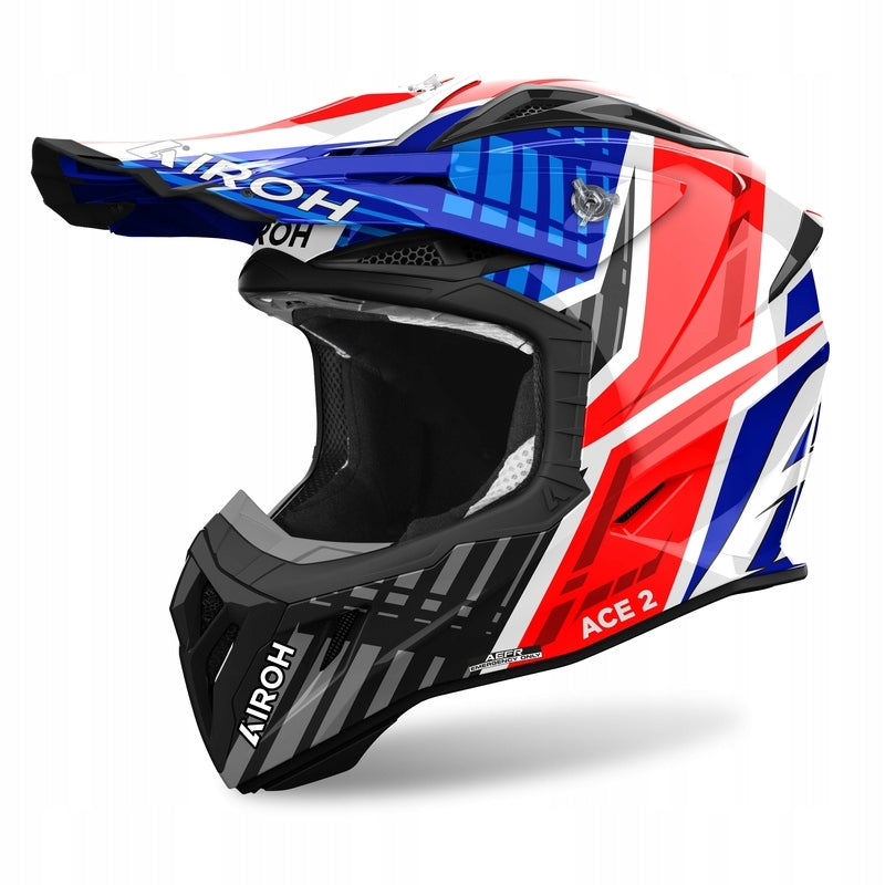 AIROH AVIATOR ACE 2 PROUD HELMET BLUE/RED GLOSS (L)