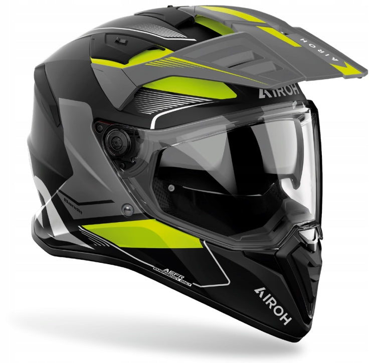 AIROH BANDIT TUNE YELLOW MAT MOTORCYCLE HELMET INTEGRAL YELLOW MATT