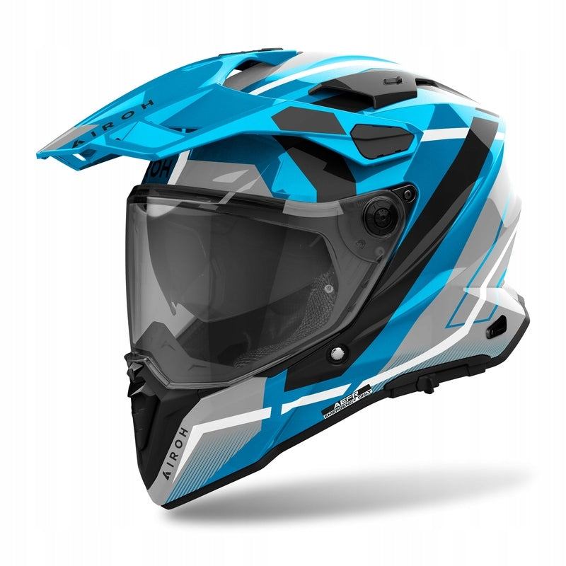 AIROH COMMANDER 2 MAVICK CERULEAN BLUE GLOSS HELMET (L)