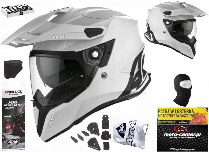 AIROH COMMANDER CONCRETE GRAY MATT ENDURO ADV HELMET FREEBIES M
