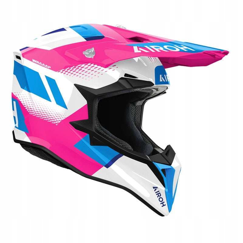 AIROH ENDURO HELMET CROSS WRAAAP VISION PINK GLOSS XS Size XS