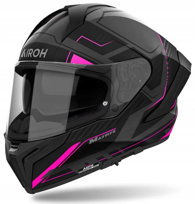 AIROH MATRYX ROCKET PINK MATT MOTORCYCLE HELMET INTEGRAL PINK MATT