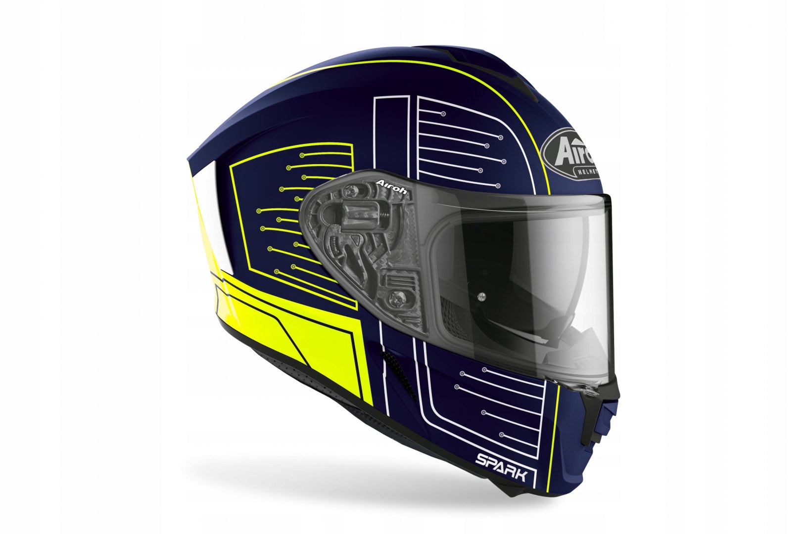 AIROH SPARK CYRCUIT BLUE MATT XL HELMET Packaging status original