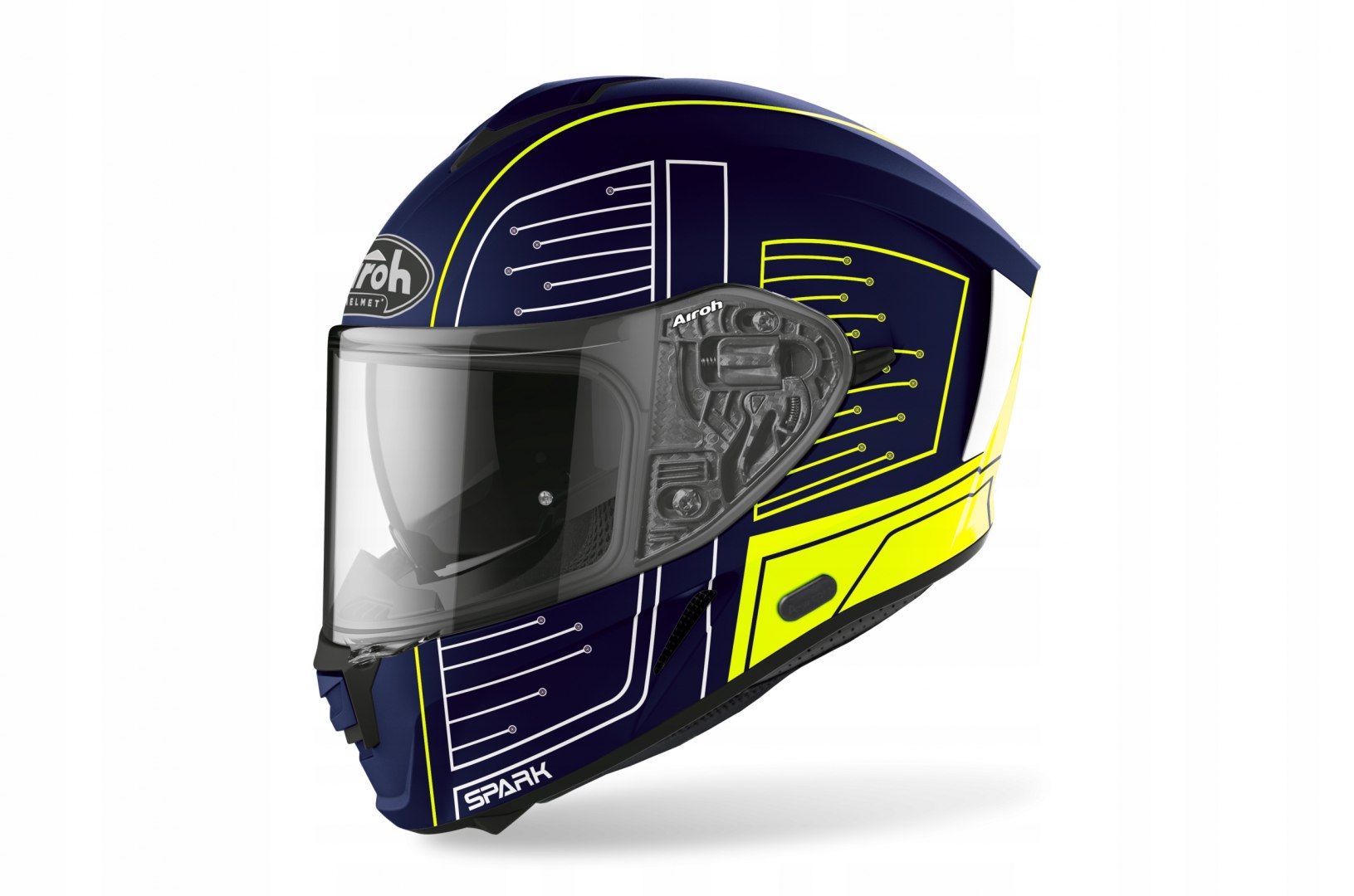 AIROH SPARK CYRCUIT BLUE MATT XL HELMET