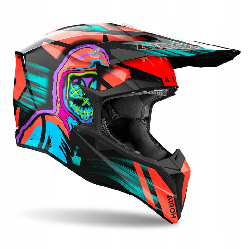 AIROH WRAAAP CYBER ORANGE GLOSS MOTORCYCLE HELMET CROSS ENDURO Packaging status original